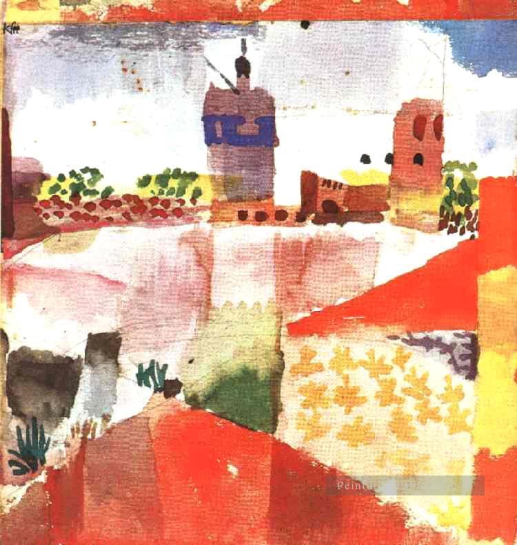 Hammamet avec la mosquée Paul Klee Peintures à l'huile